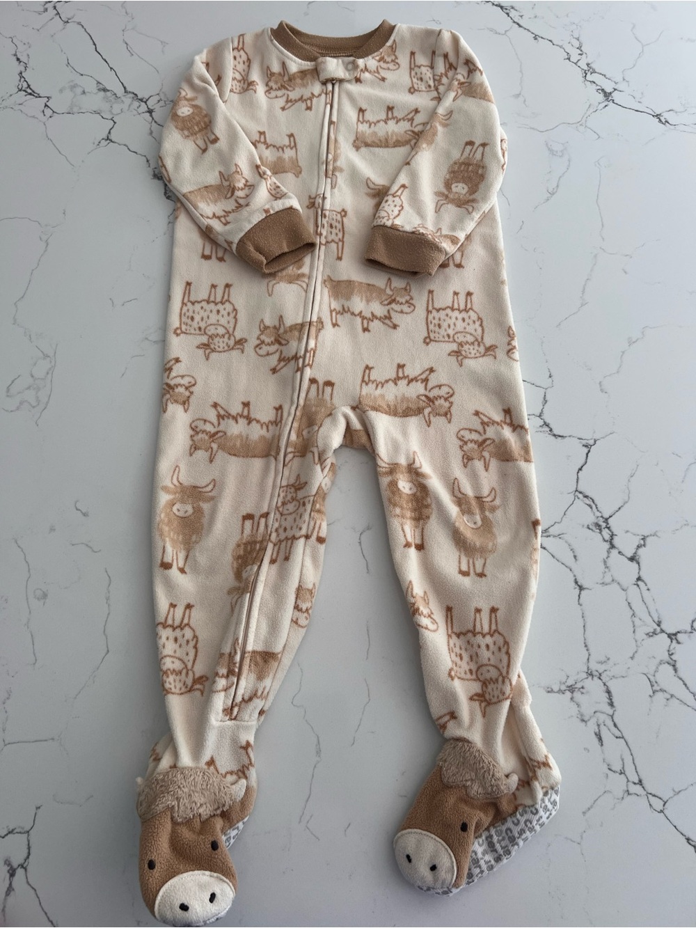 Carter’s Fleece Footed Pajamas Cows